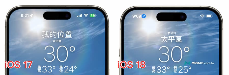 iOS 18 天气新功能解析：支援所在地点和体感温度警告资讯