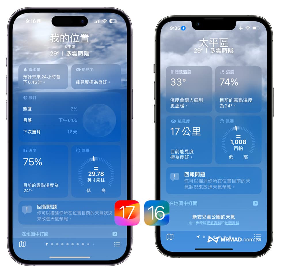 iOS 17天气App新功能解析：界面调整与8大气象资讯改进